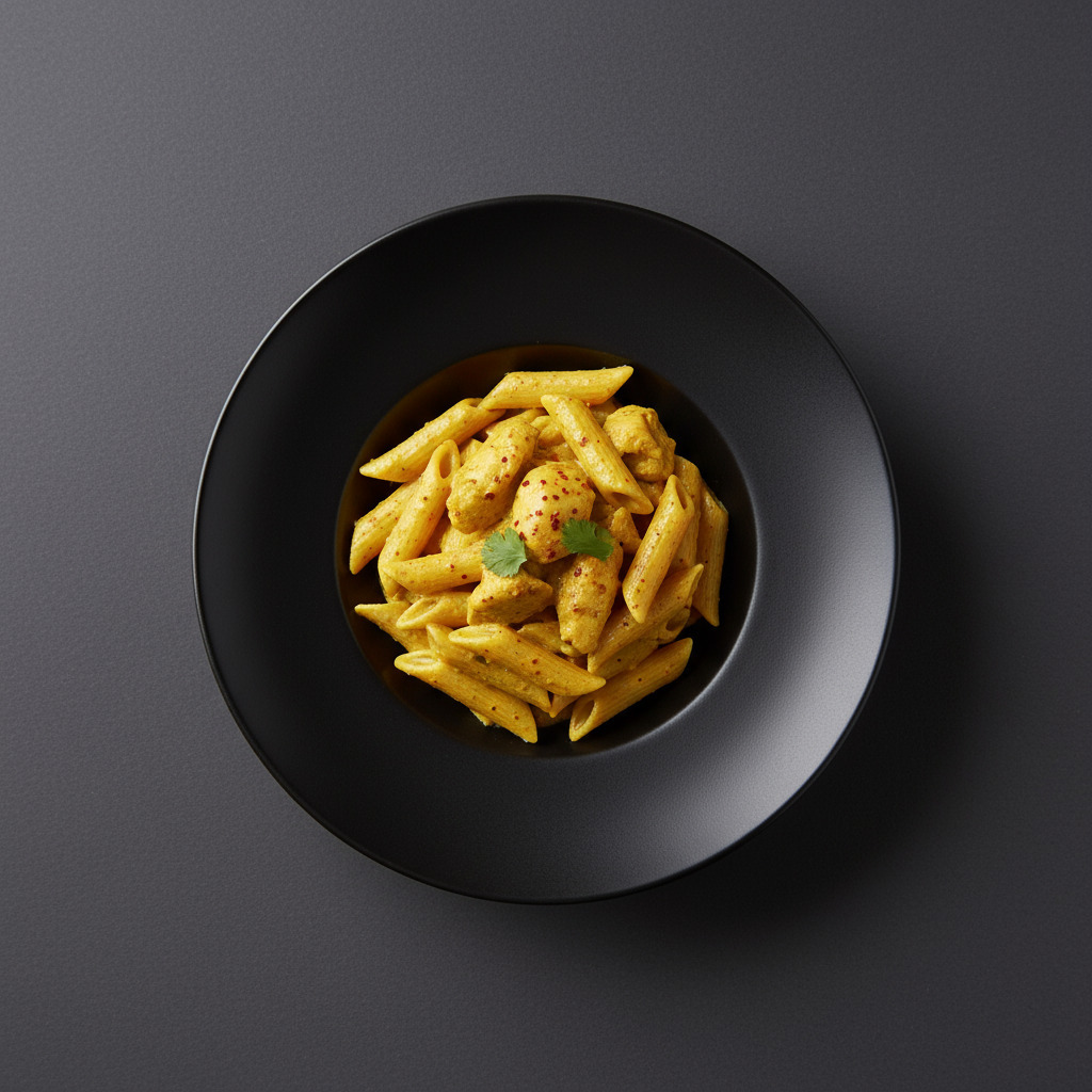 Köri Soslu Tavuklu Penne