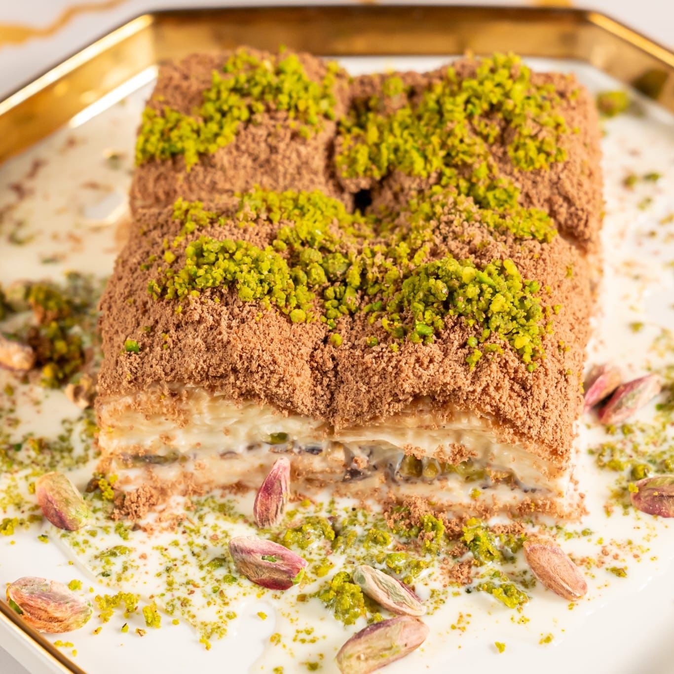 Çikolatalı Antep Fıstıklı Soğuk Baklava (400 Gr)