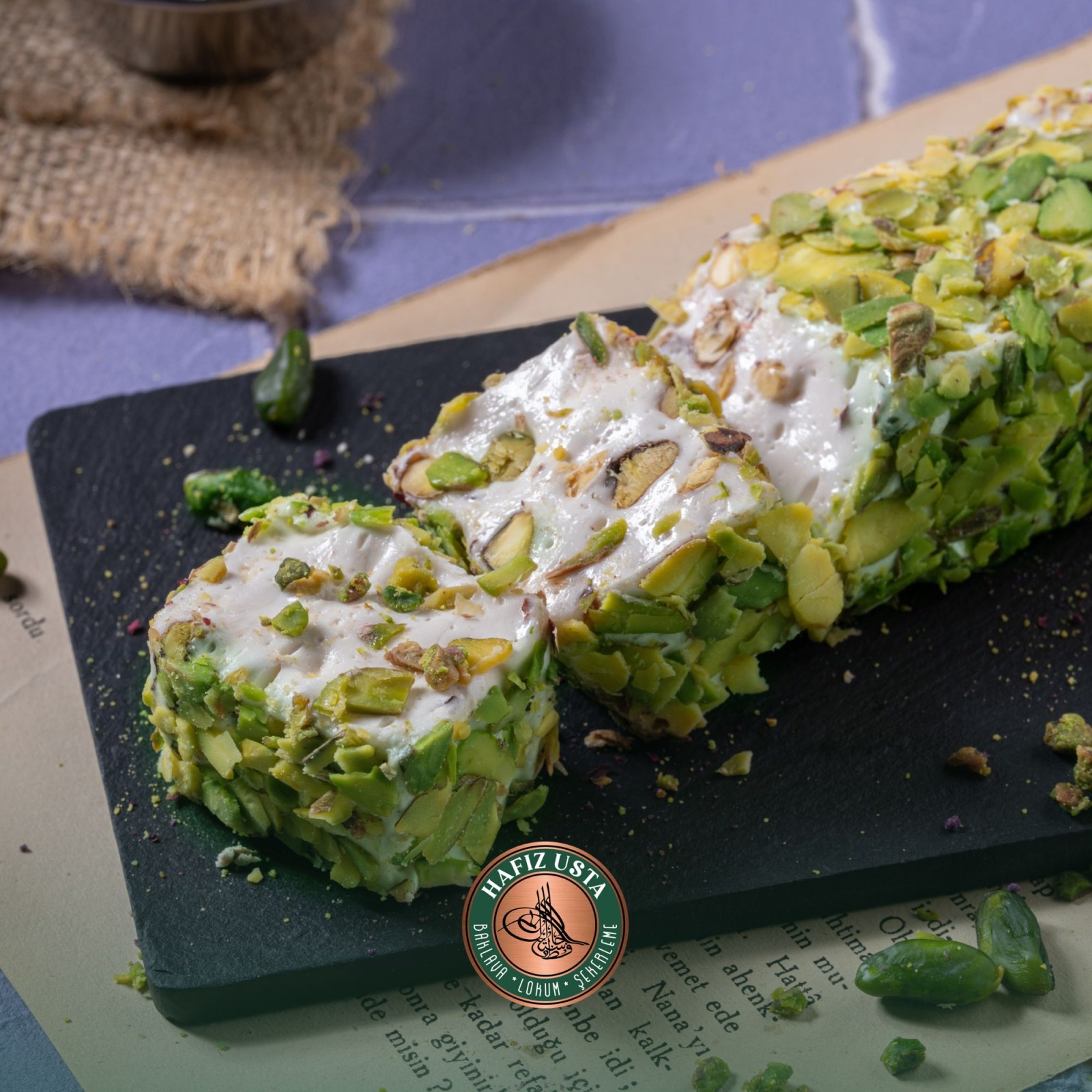 Fındıklı Fıstıklı Sarma Fitil Lokum 500 Gr