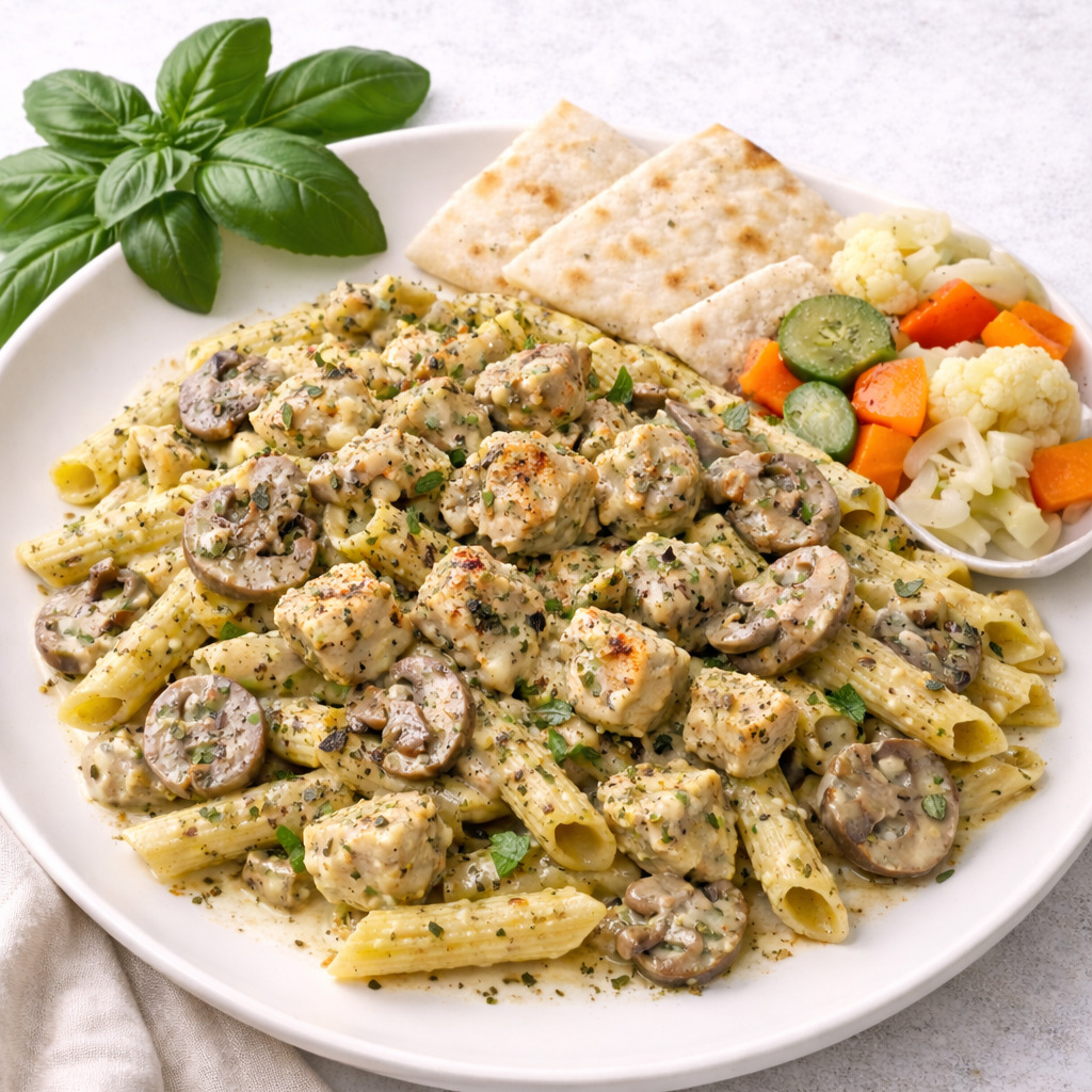 Kekikli Tavuklu Mantarlı Penne (Tam Porsiyon)