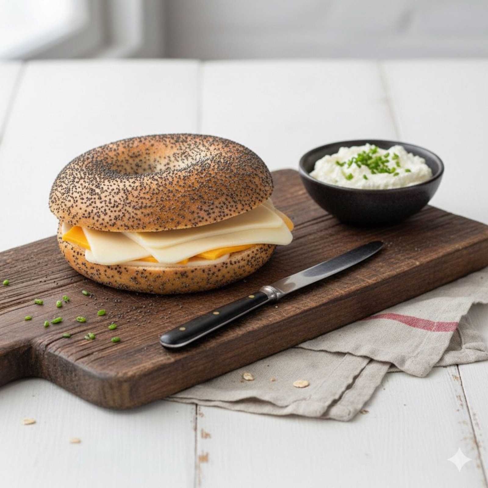 Üç Peynirli Bagel Sandviç