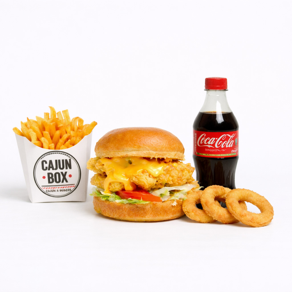 Cheddarlı Cajun Burger Menü