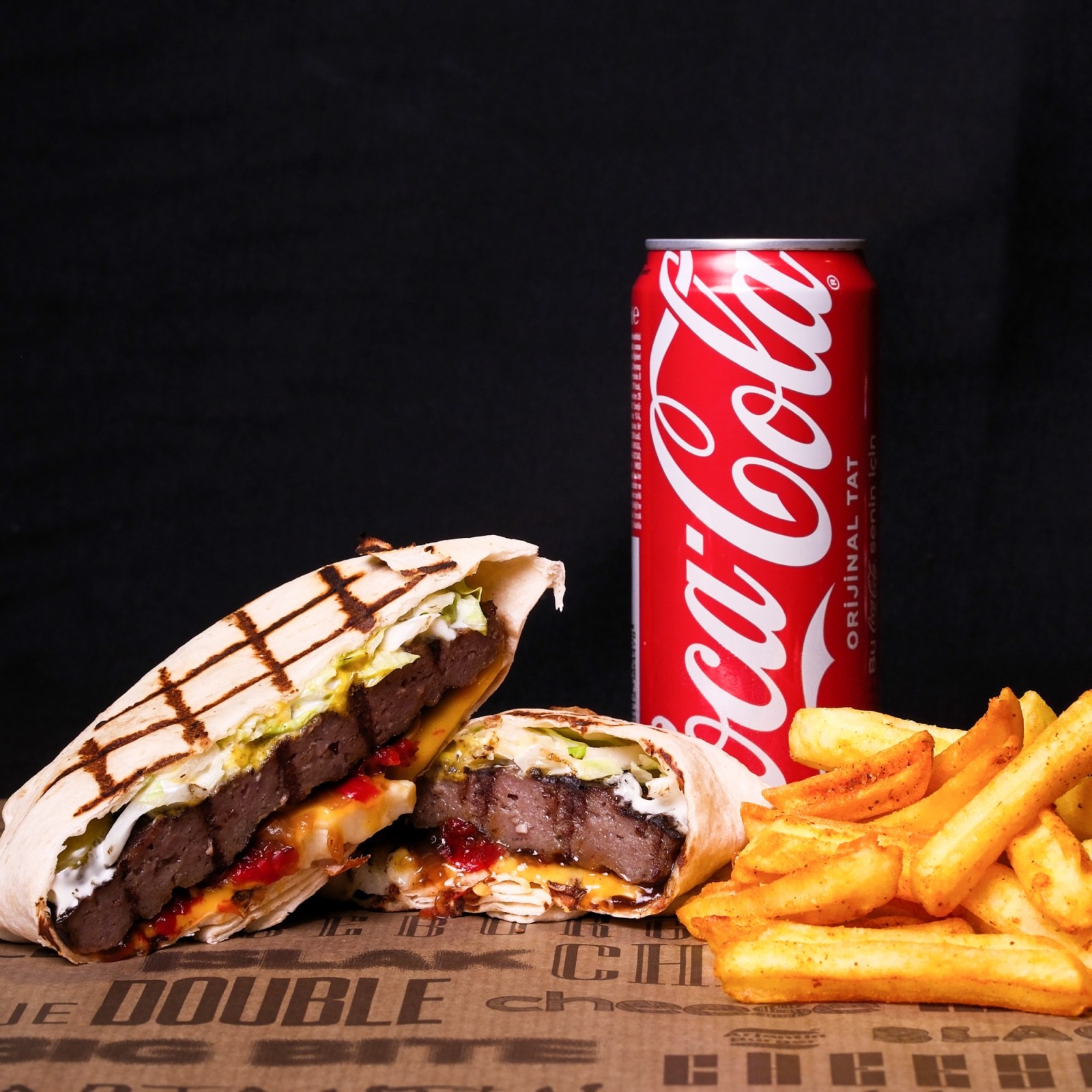 Wrap Burger (Handmade) Menü