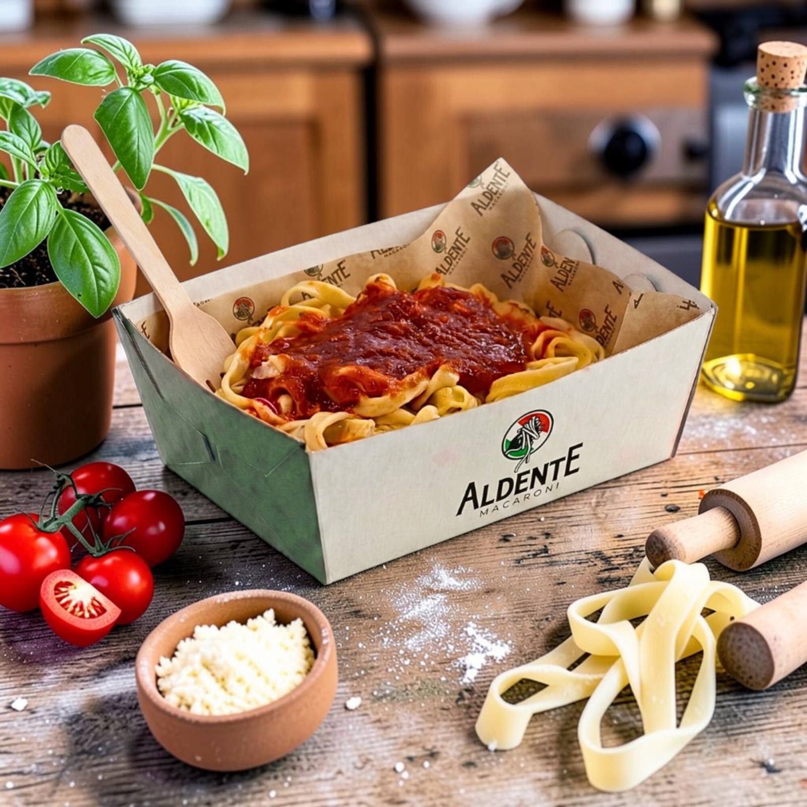Domates Soslu Fettucine
