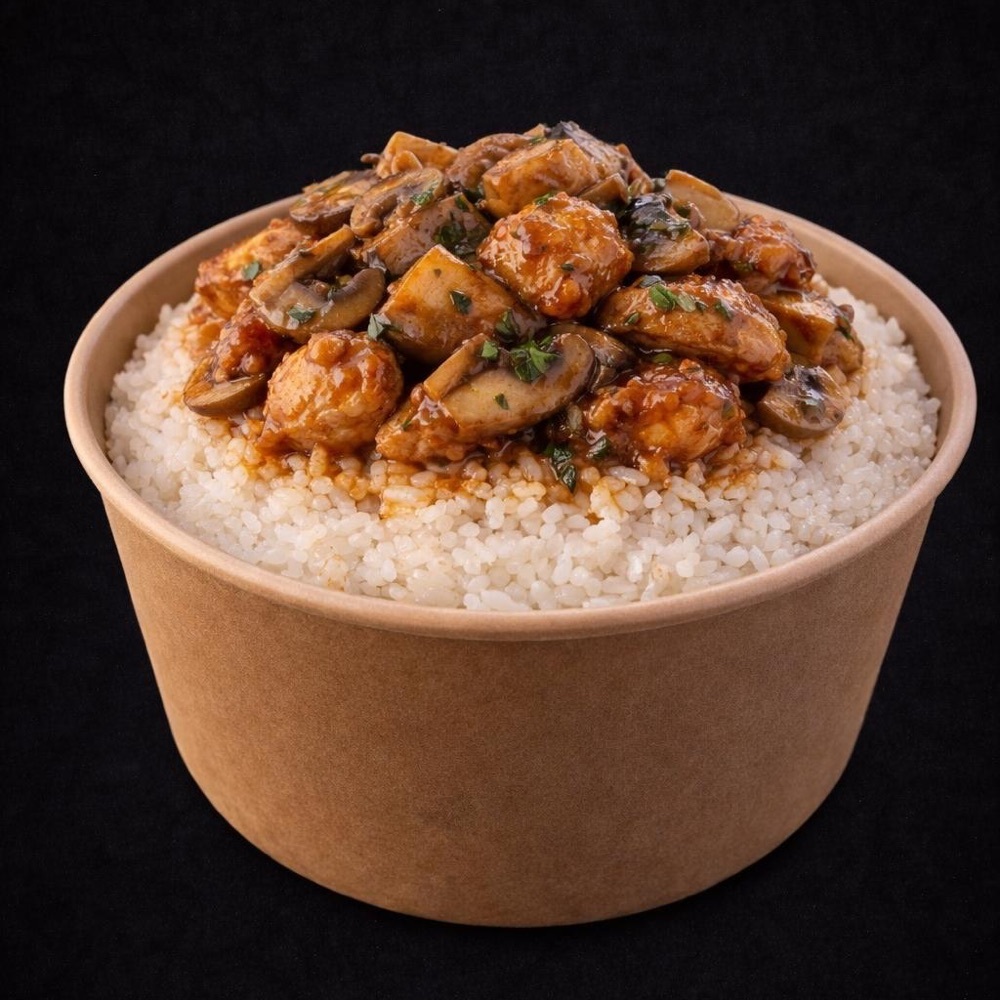 Mantar Sote Tavuklu Pilav