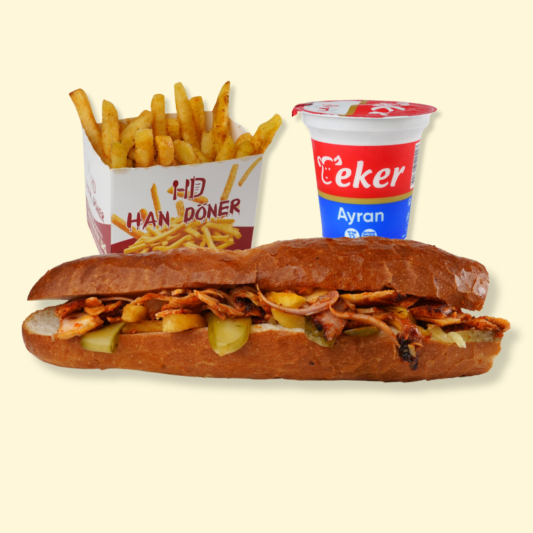 Üç Çeyrek Tavuk Döner Menü
