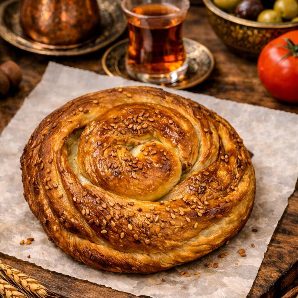 Tahinli Rulo Çörek