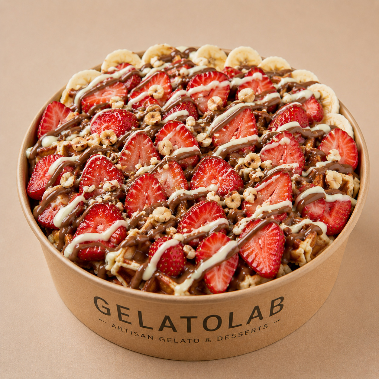 Çileği Bol Bowl Waffle