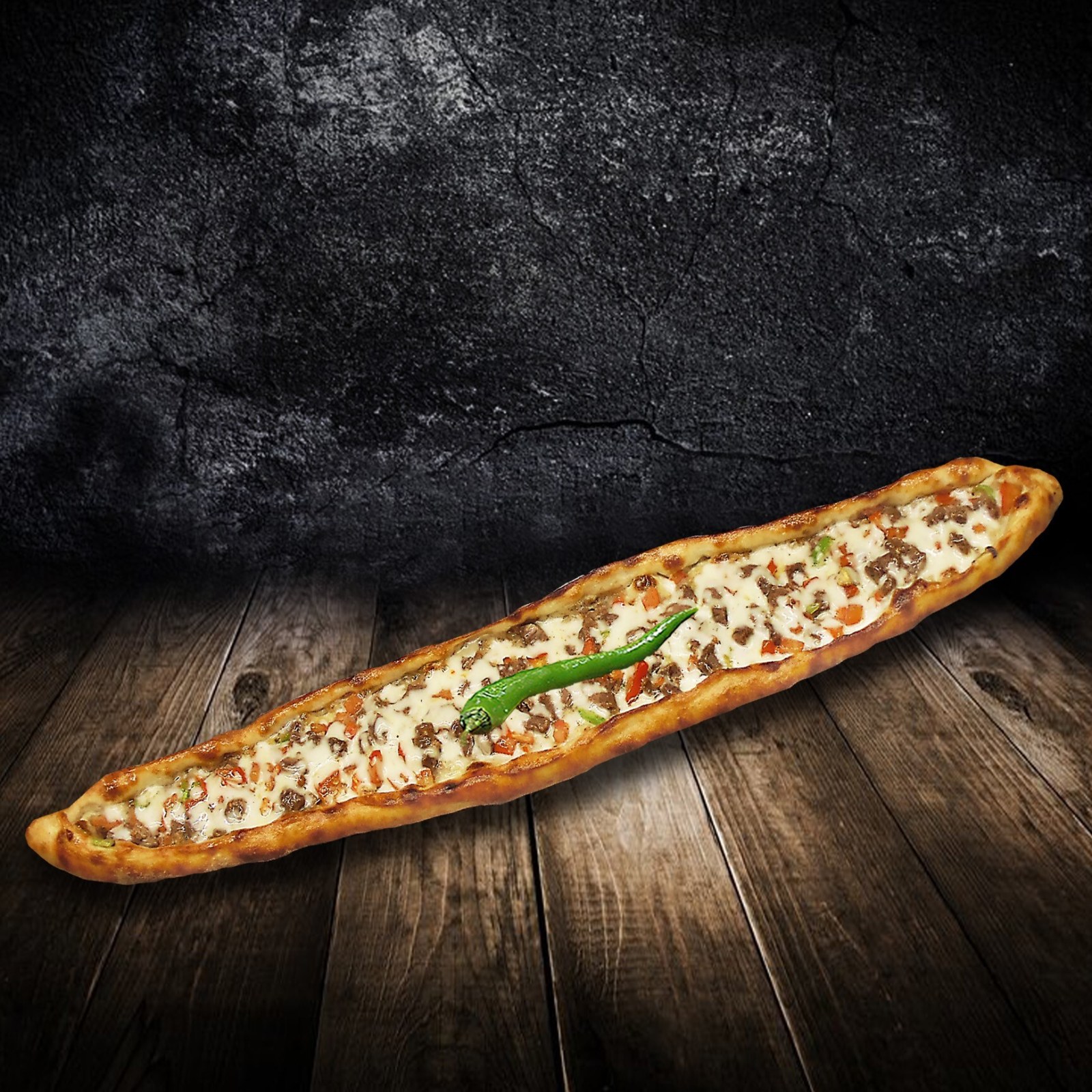 Kuşbaşılı - Kaşarlı Pide 1/5 Porsiyon