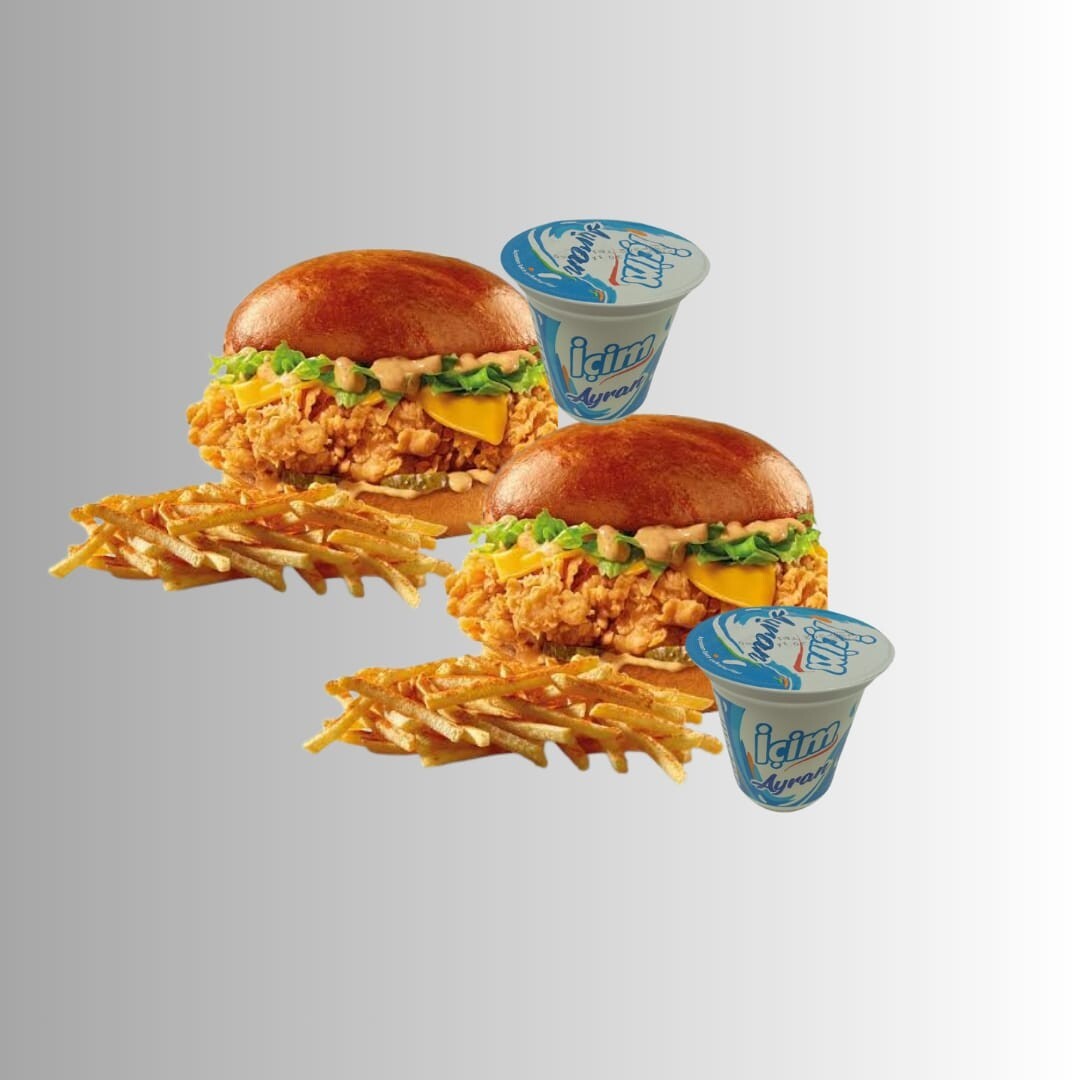 2'li .Öğrenci Chiken Cheeseburger Menü