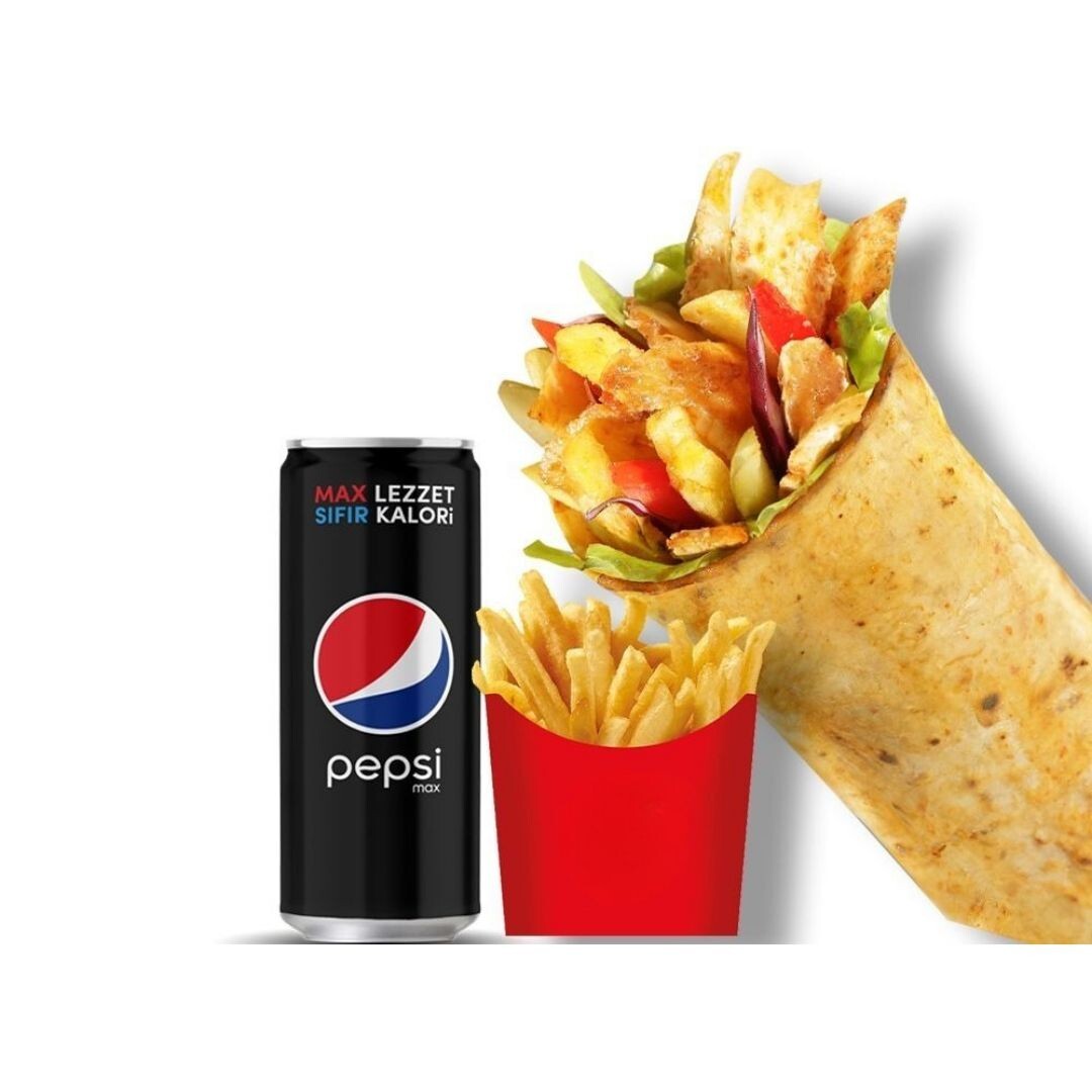 Tavuk Döner Dürüm(100gr) + Cips + Pepsi Max Menü 2