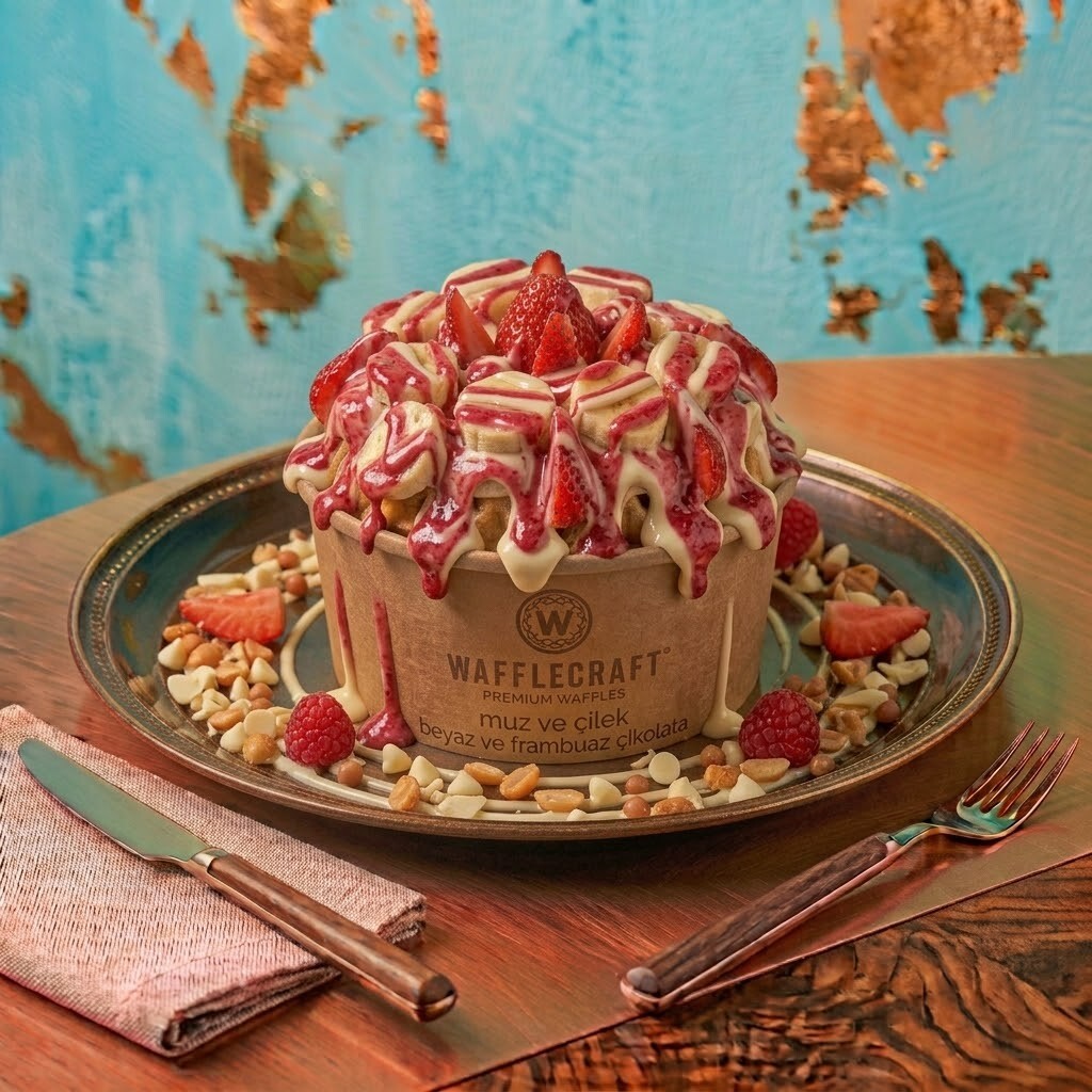 Pembe/Beyaz Waffle KOVA (BÜYÜK BOY)