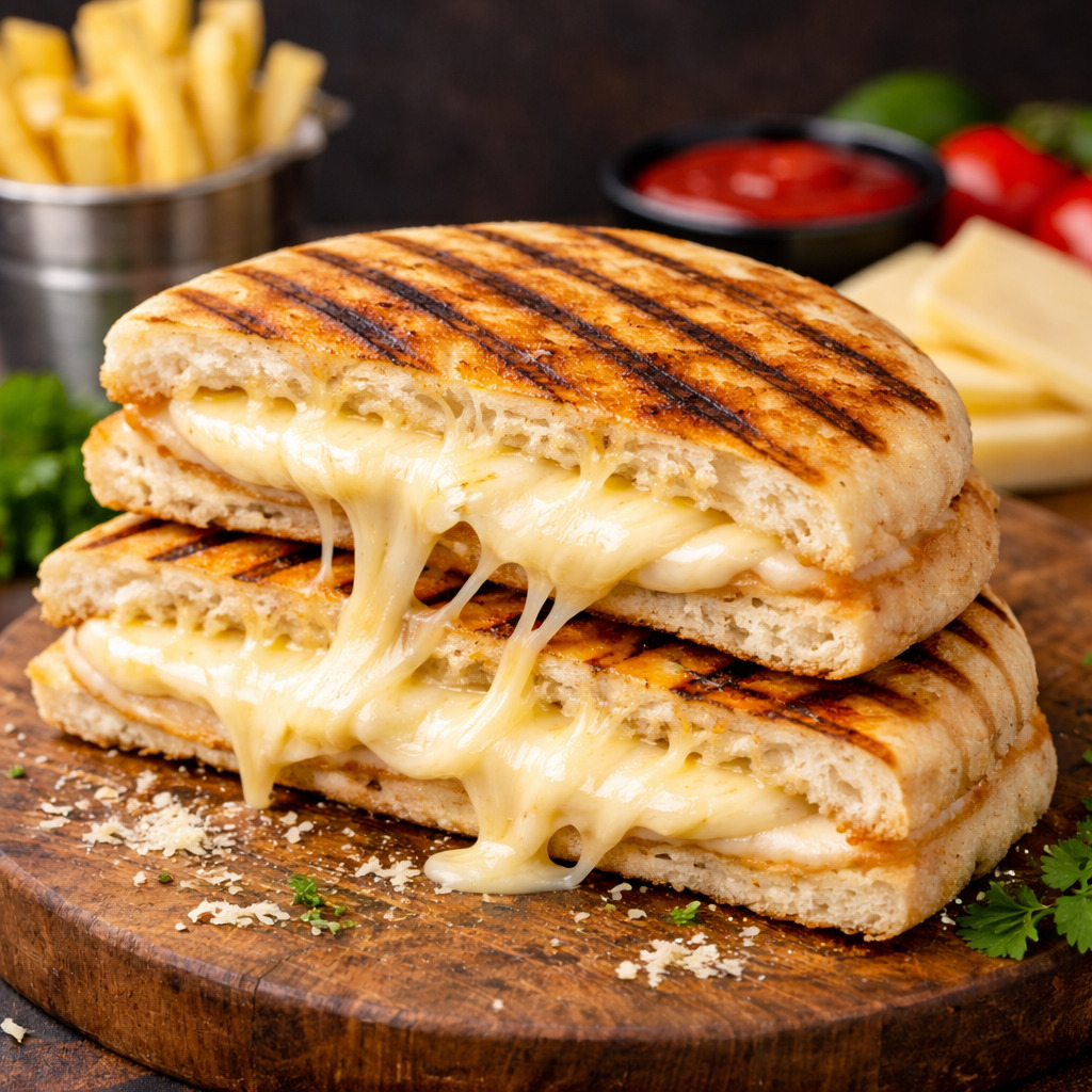 Bazlamalı Kaşarlı Tost