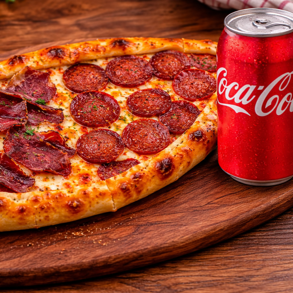 Karışık (Pastırmalı - Sucuklu) Pide + Coca-Cola