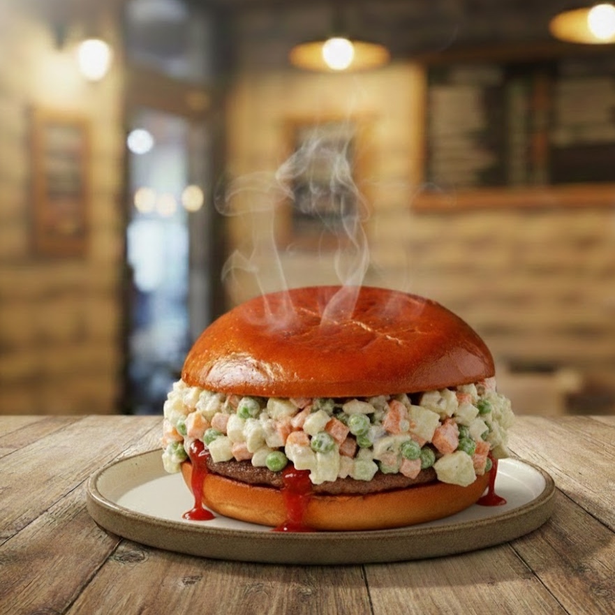 Rus Salatalı Islak Hamburger