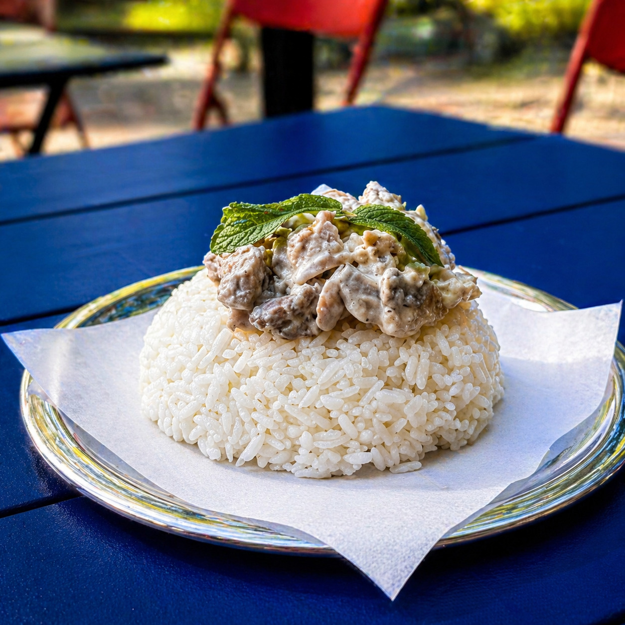 Kremalı Mantarlı Tavuklu Pilav