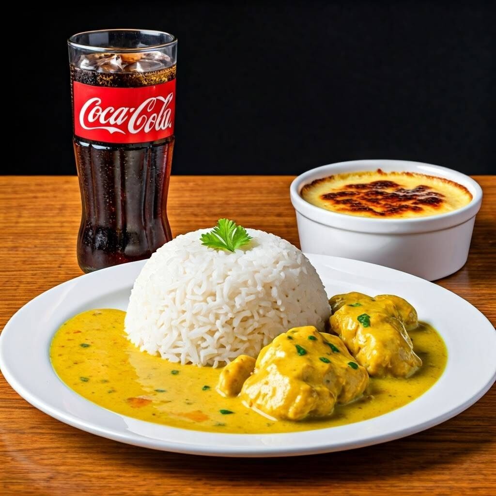 Kori Soslu Tavuk+Coca Cola + Hamsiköy Fırın Sütlaç