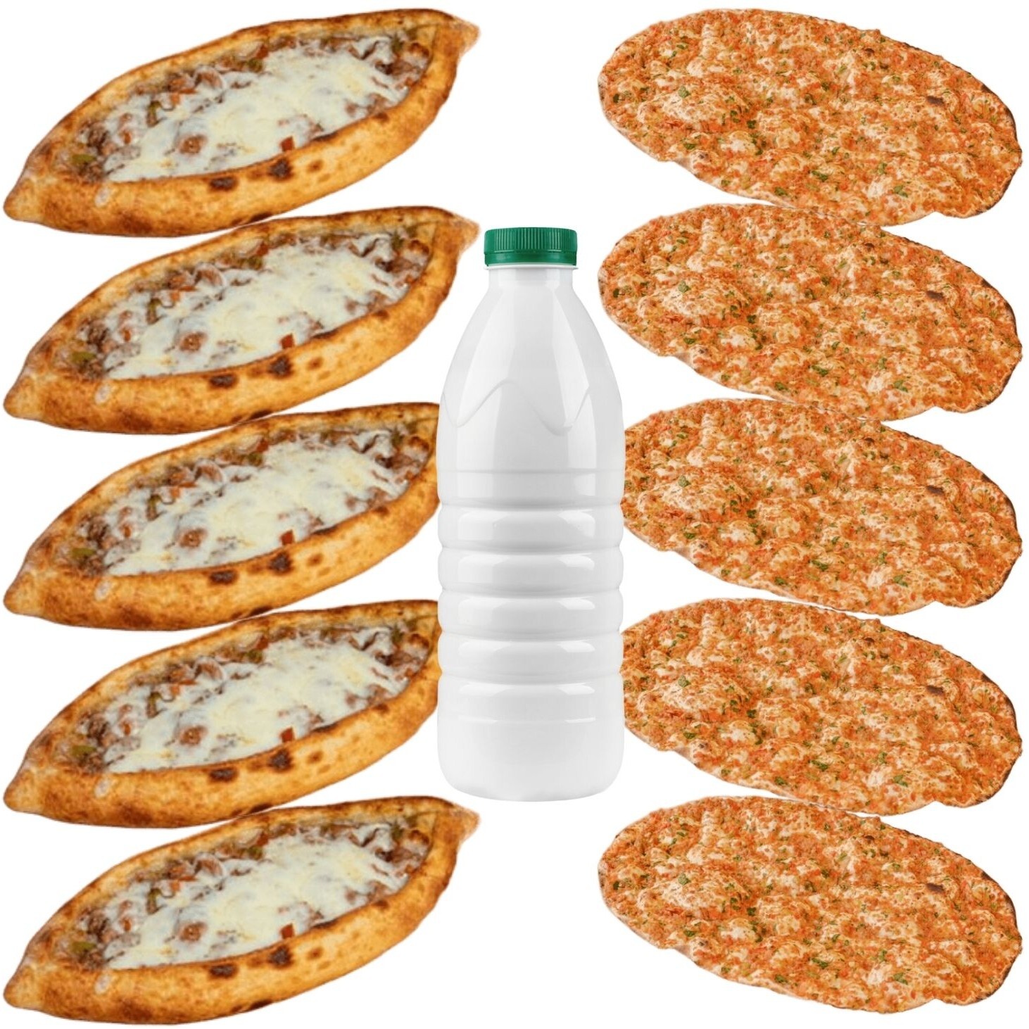 5 'Li Kuşbaşılı Kaşarlı Cantık & 5 'Li Lahmacun Menü