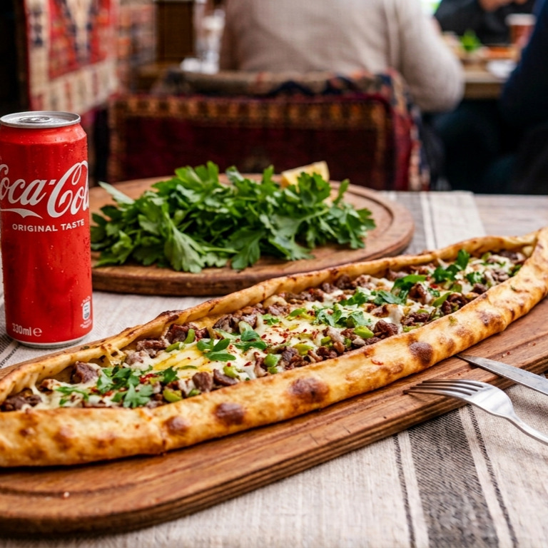 Kavurmalı Pide+Coca Cola