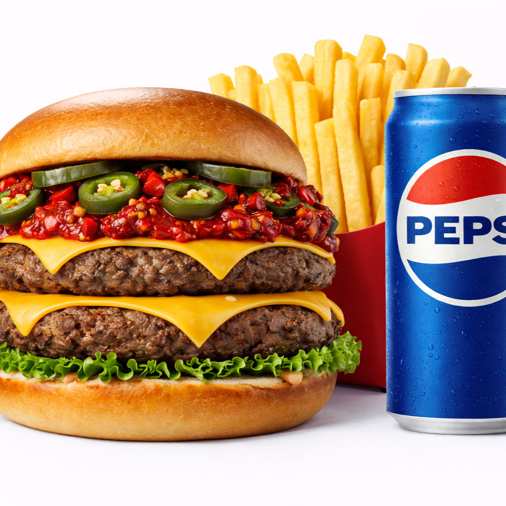 Dubleks Mr Mexica Ateşi Burger Menü