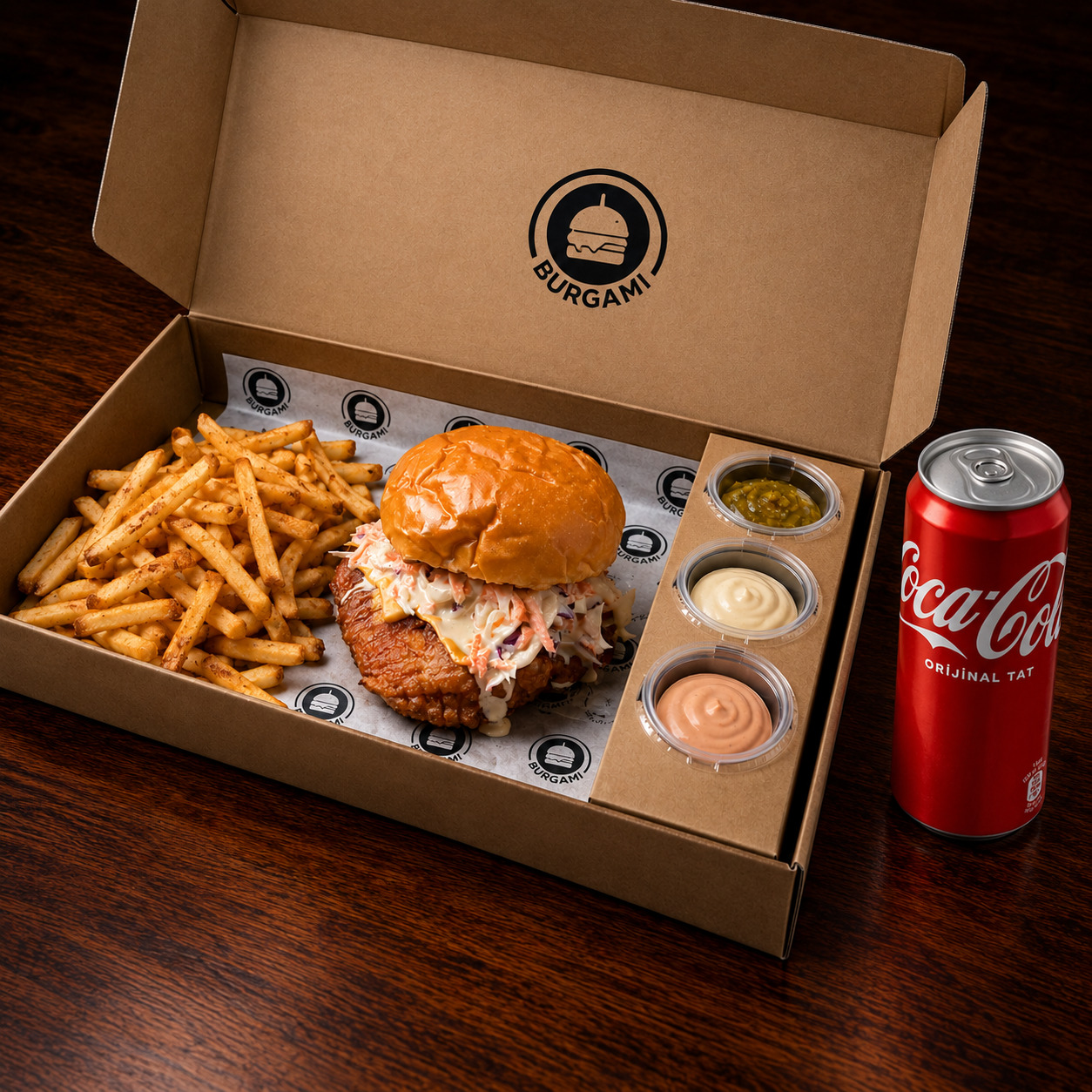 Coleslaw Tavuk Burger Menü