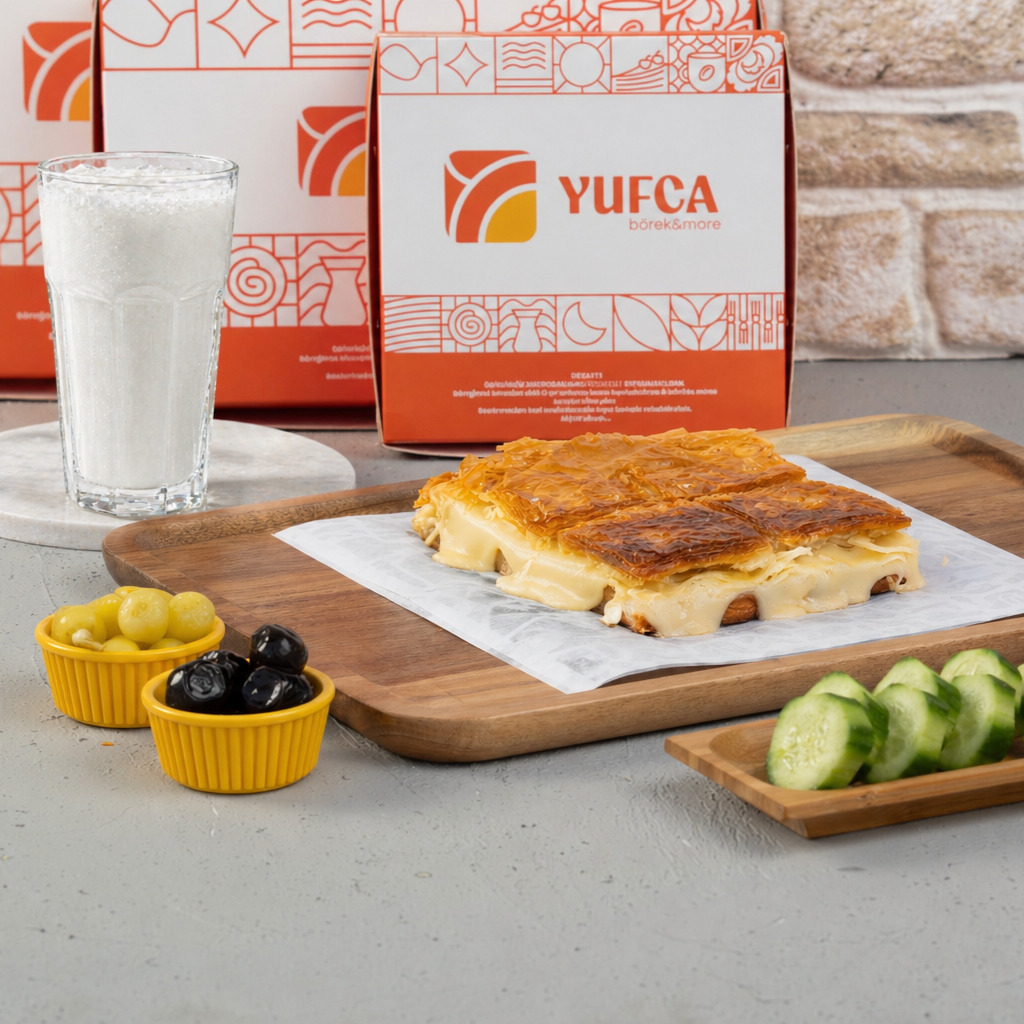 Kaşar Peynirli Börek + Söğüş Tabağı + Ayran