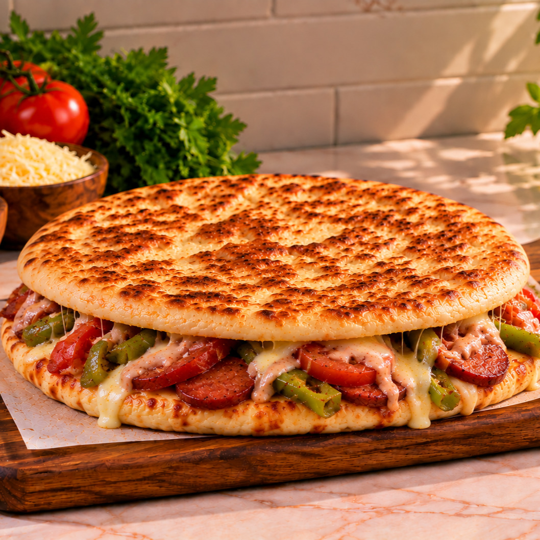 Sebzeli Bazlama Tost