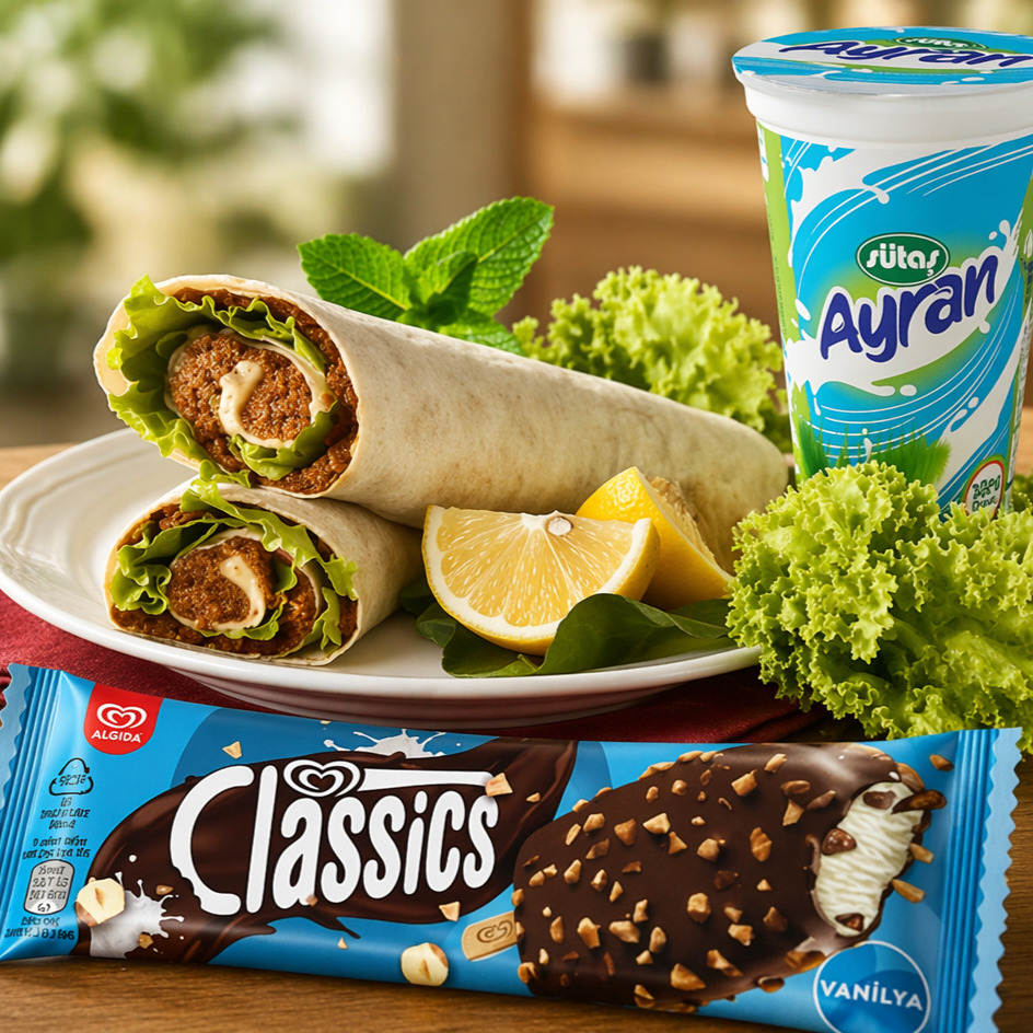 Dürüm + Ayran + Classics Dondurma