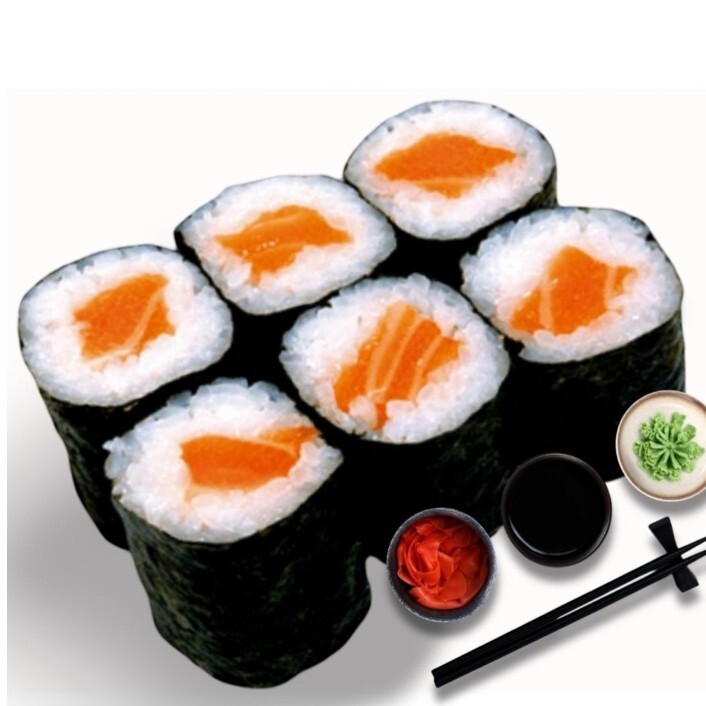 186- Sake Maki Roll (6 Pcs.)