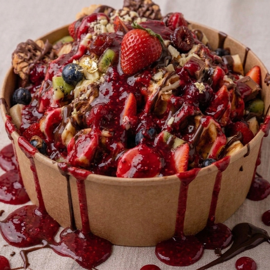 Frambuaz Çikolatalı Waffle
