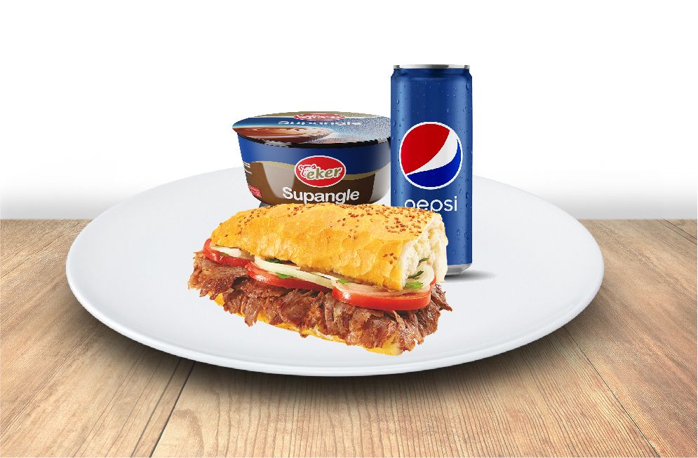 Yarım Ekmek Et Döner (70 gr.) Tatlı Kutu Pepsi