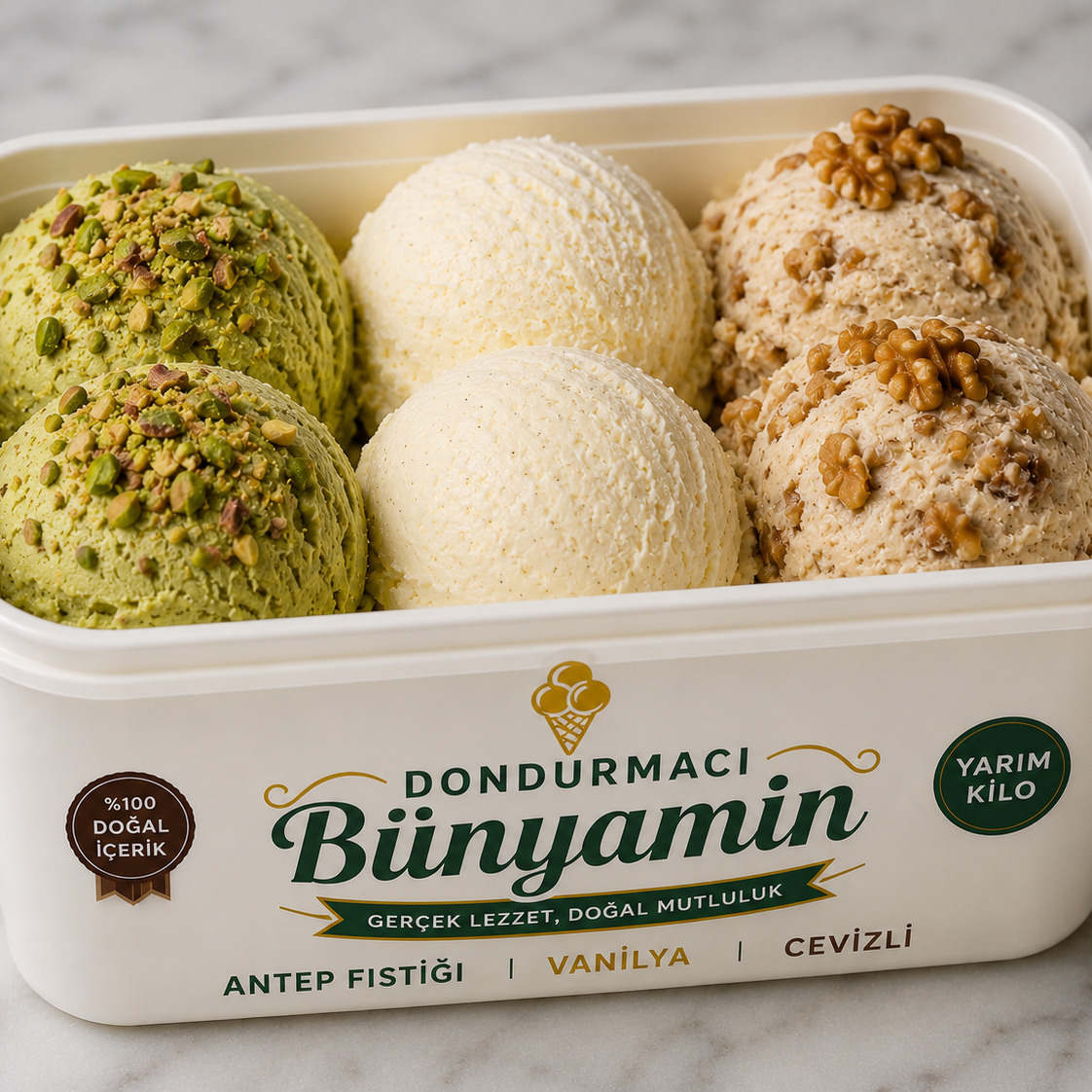 Antep Fıstığı, Vanilya, Ceviz 500 Gr