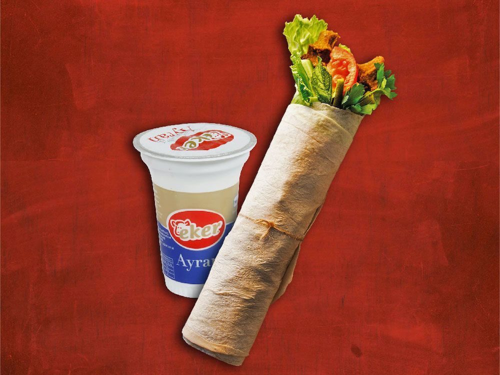 Çiğköfte Dürüm + Ayran 170ml
