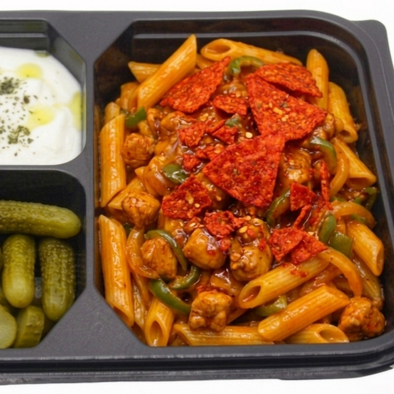 Acı Soslu Doritos Sweet Chili Soslu Tavuk Soteli Makarna