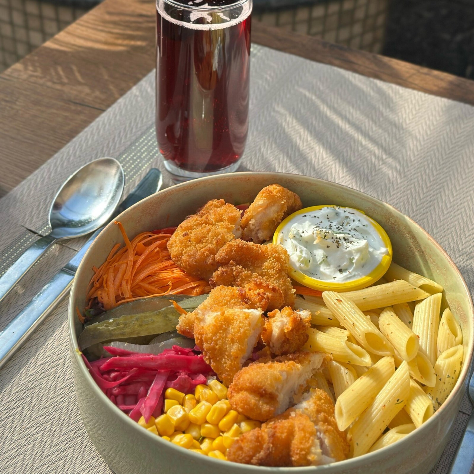 Makarnalı Çıtır Tavuk Bowl Menü