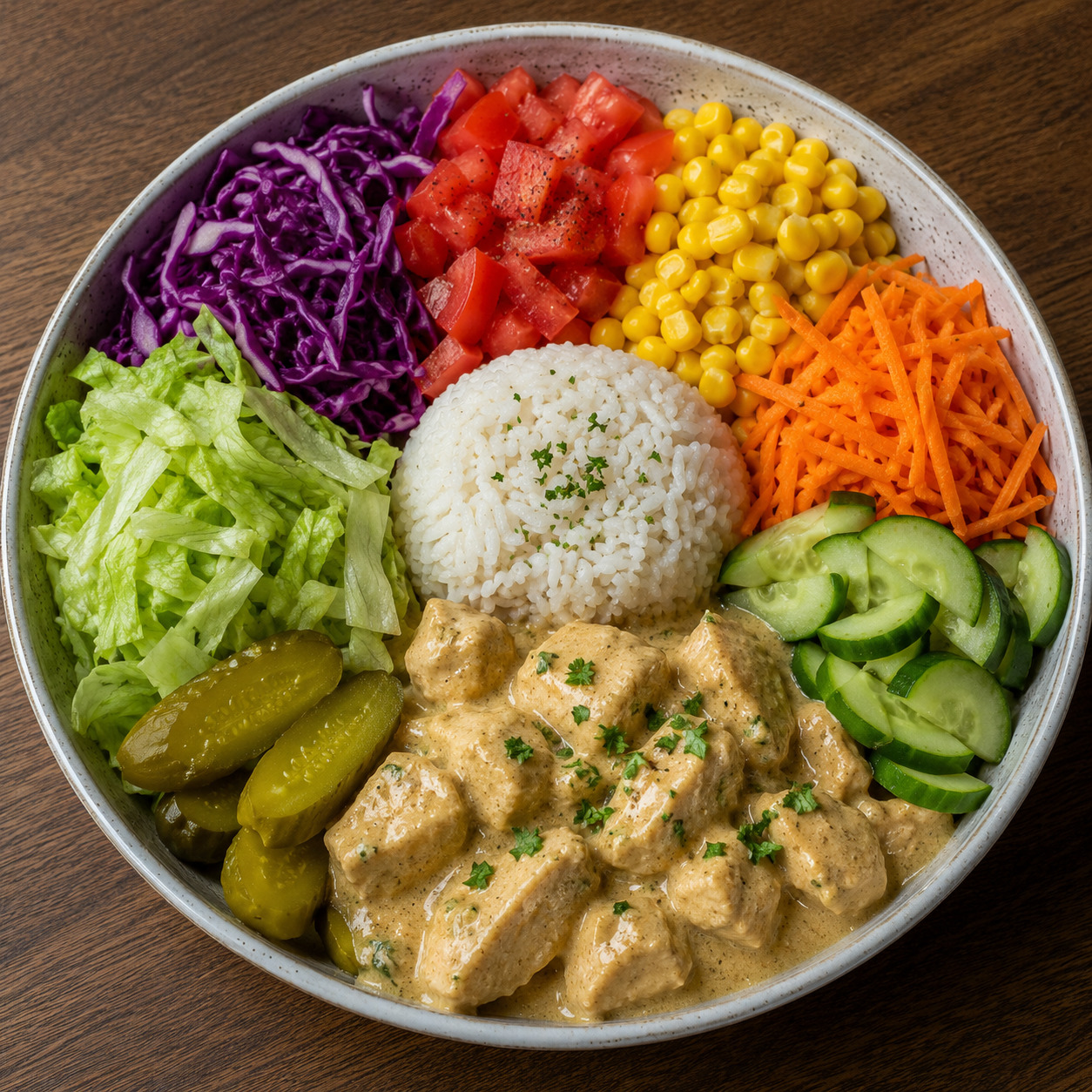Pişiyo Soslu Tavuk Bowl