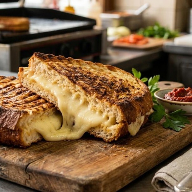 Tam Kaşarlı Salçalı Tost