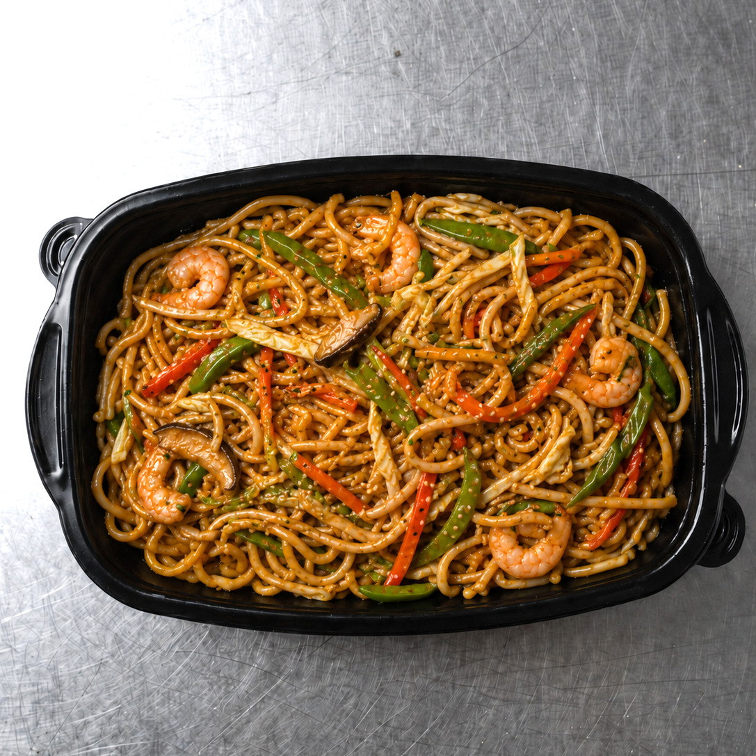 Karidesli Yakisoba Makarna