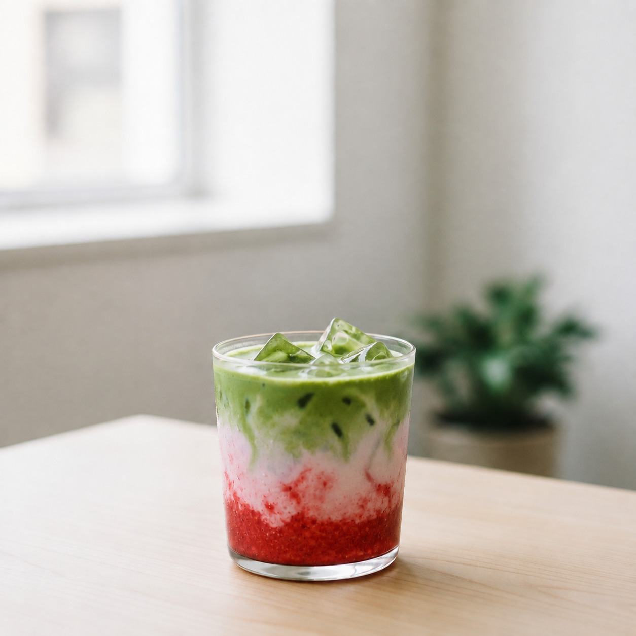 Ice Strawberry Matcha