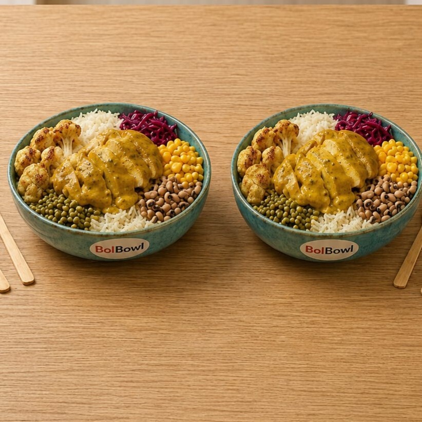 2 x Köri Soslu Tavuk Bowl Menü