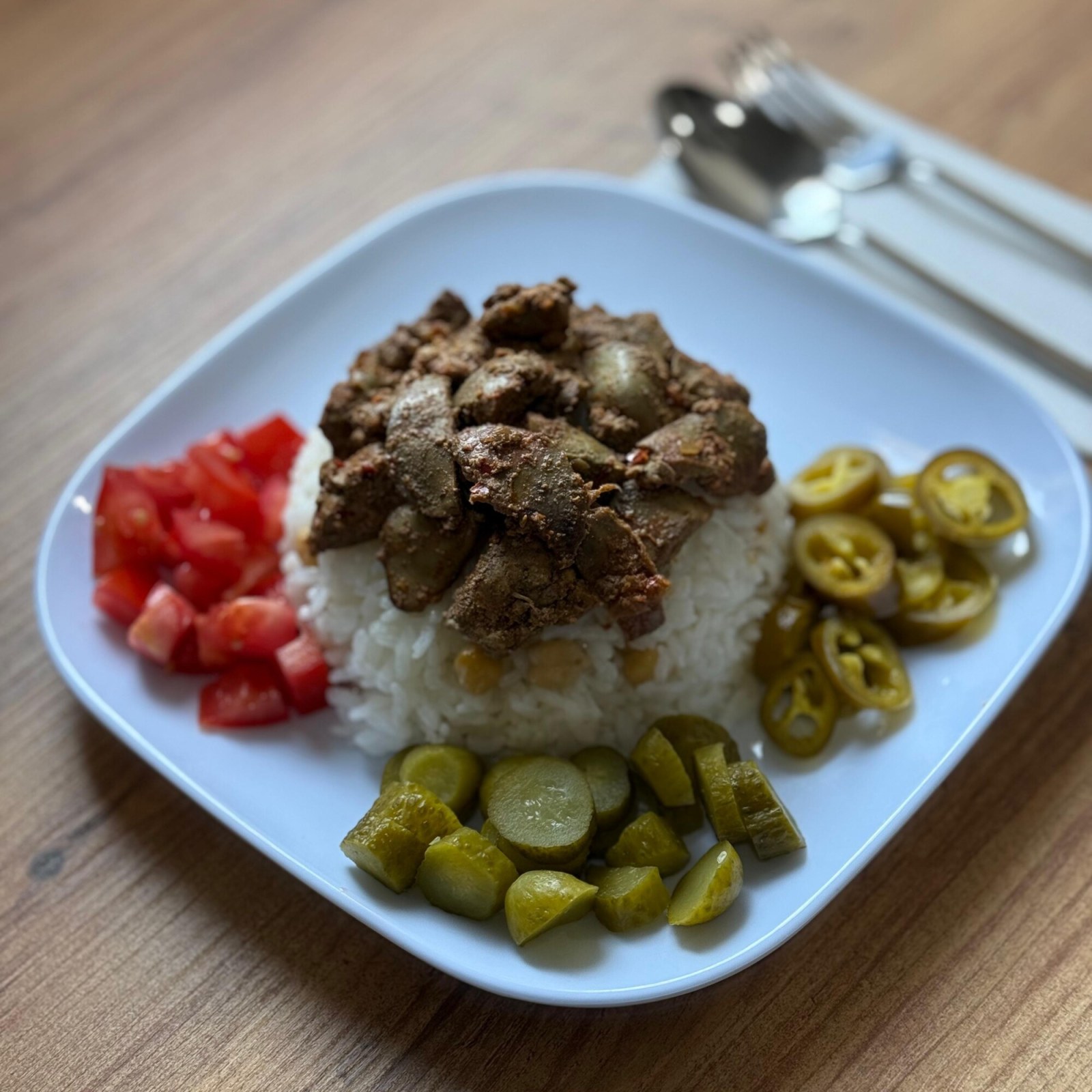 Nohutlu Ciğerli Pilav Tek