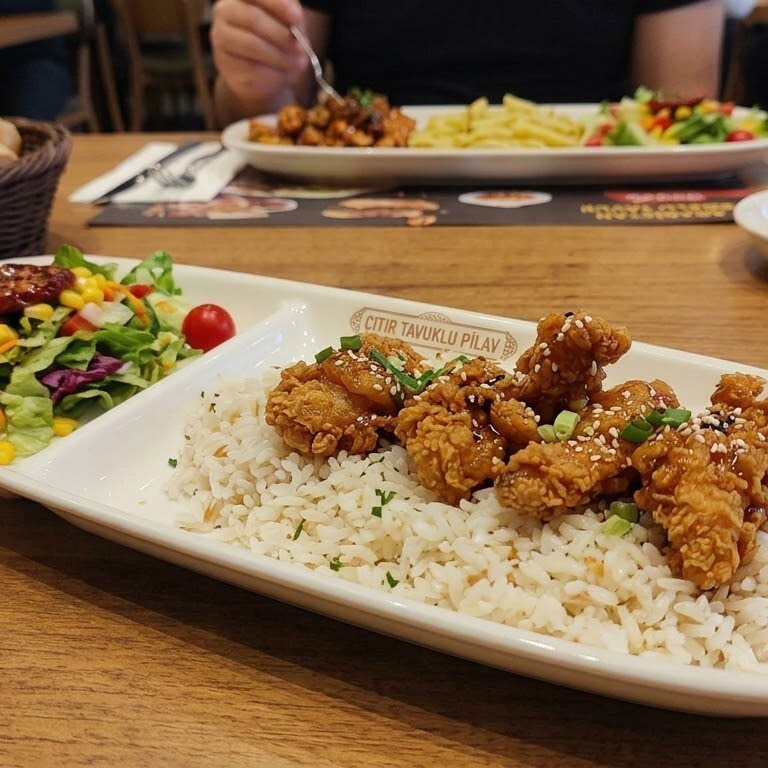 Çıtır Tavuklu Pilav