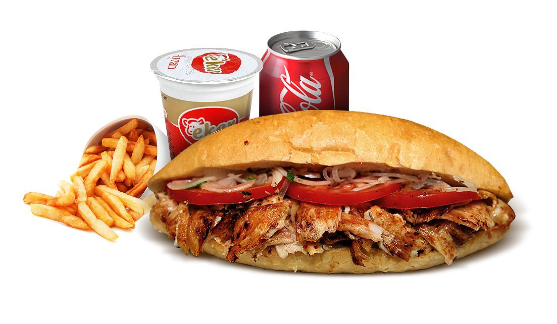 Tavuk Döner Yarım Menü+Patates