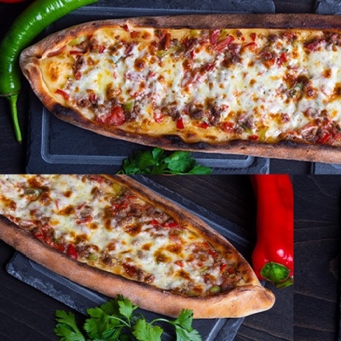 Kuşbaşılı Kaşarlı Pide (65 cm.)