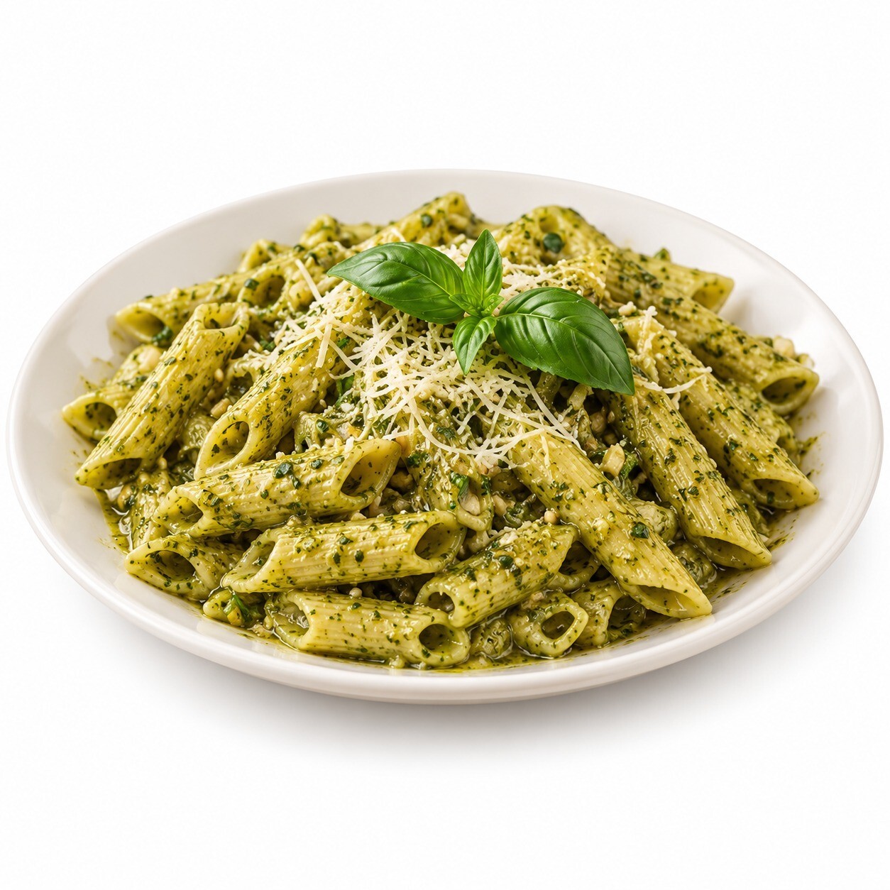 Pesto Soslu Kremalı Penne Makarna