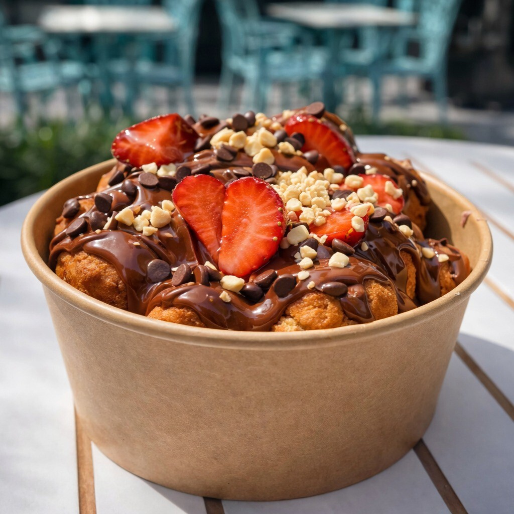 Sütlü Çikolatalı Kova Bubble Waffle
