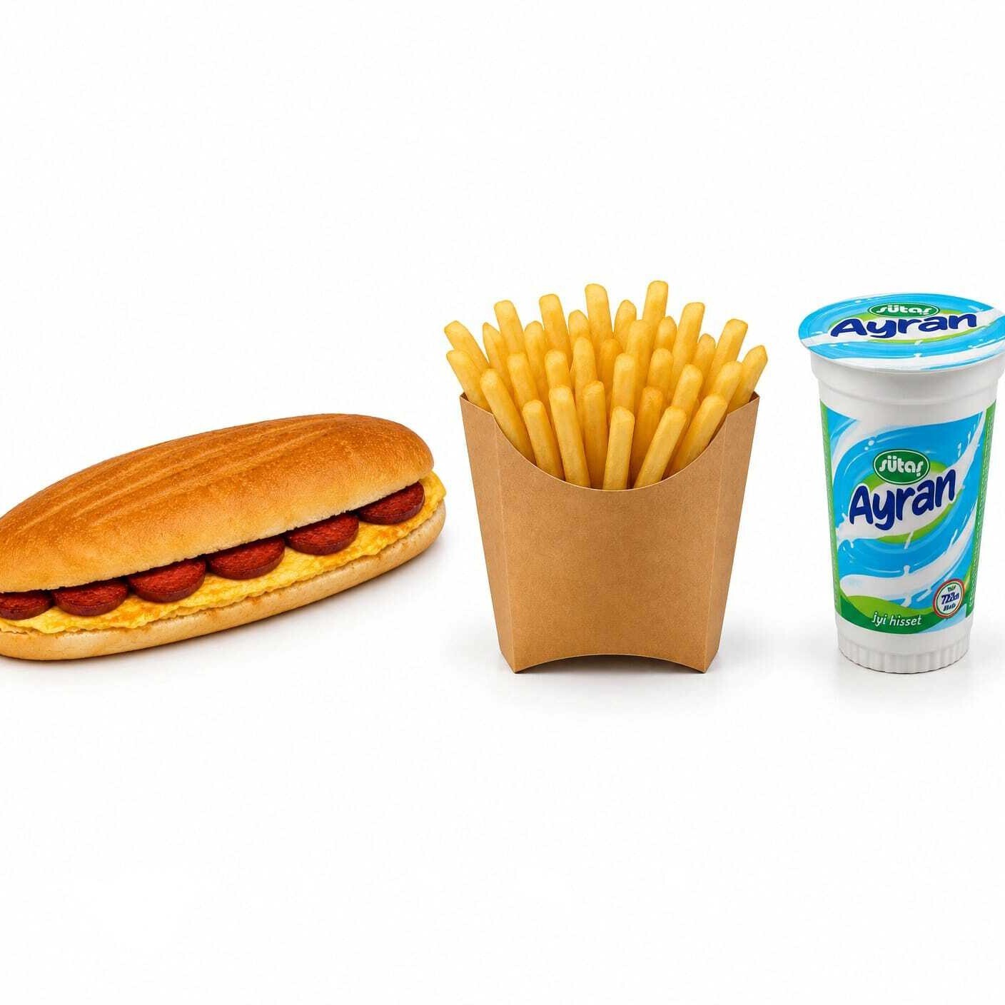 Tam Ekmek Yumurtalı Sucuklu Tost Menü