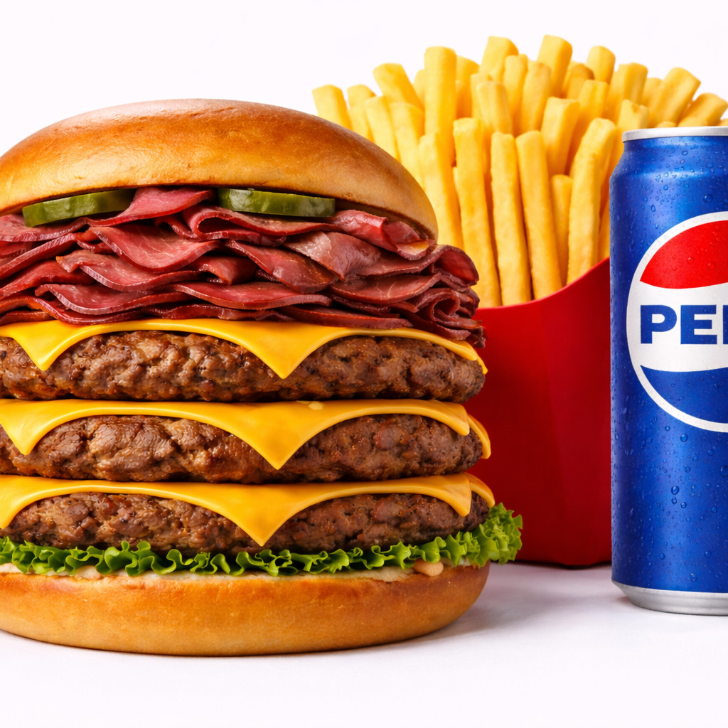 Triple Kasap Burger Menu