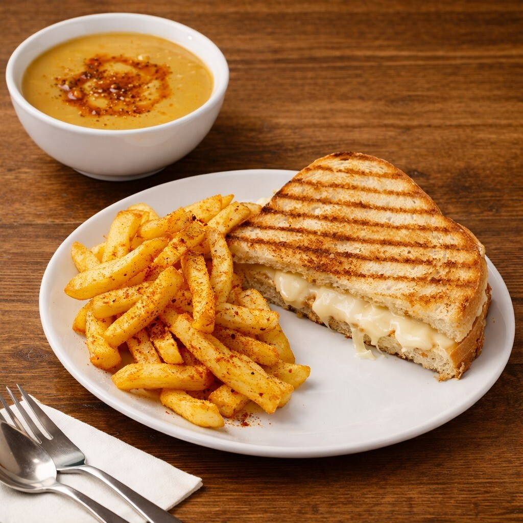 Patates Kızartması + Kaşarlı Tost Menü