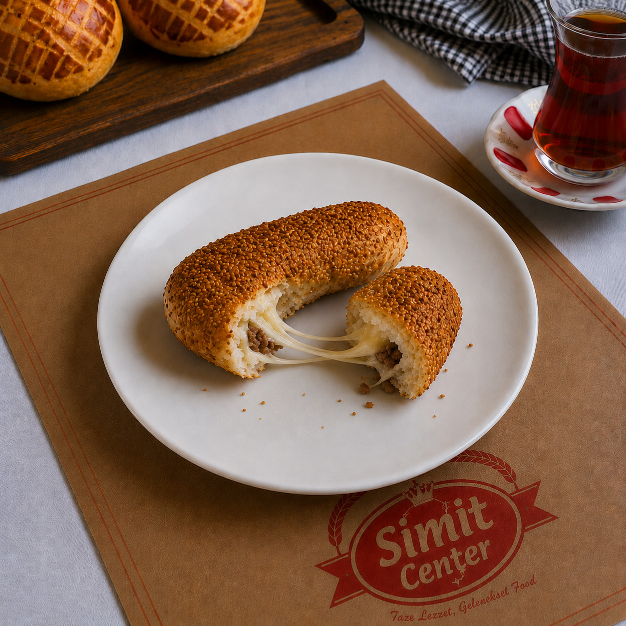 Kavurma Kaşarlı Simit